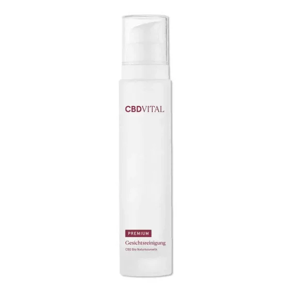 CBD Vital Premium Gesichtsreinigung die Vorderseite der Flasche